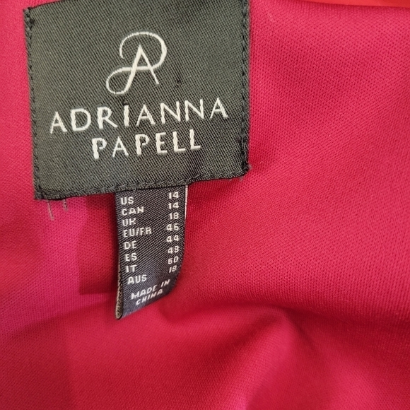 Adriana Papell Fuschia Pink Ruffle Sheath Dress - Picture 7 of 9